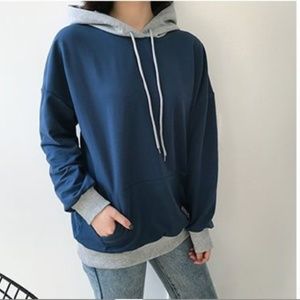 Cosmo Corner Color Block Hooded Pullover